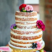 "Голый" торт с цветами