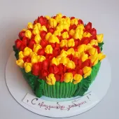 Торт "Букет тюльпанов"