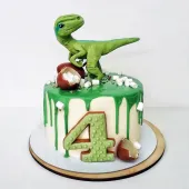 Детский торт "Зеленый динозавр"