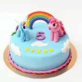Детский торт "Литл Пони на радуге"