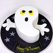 Торт на Хэллоуин в виде приведения