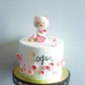 Торт для девочки с котиком