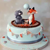 Торт "Котик и лисичка"